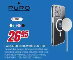 Puros - Caricabatteria Wireless 15W