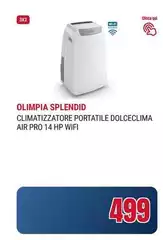 Olimpia -  splendid climatizzatore portatile dolceclima air pro 14 HP Wifi