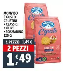 Monviso - E Gusto Crustini Classici/ Olive/ Rosmarino