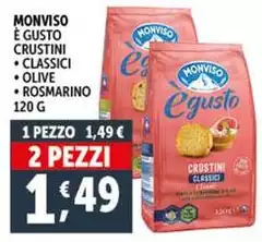 Monviso - E Gusto Crustini Classici/ Olive/ Rosmarino