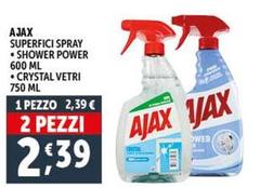Ajax - Superfici Spray/Shower Power/Crystal Vetri