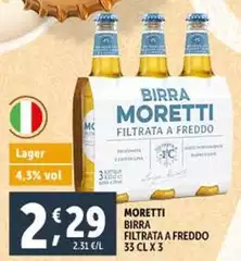 Moretti - Birra Filtrata A Freddo