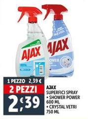 Ajax - Superfici Spray/ Shower Power/ Crystal Vetri
