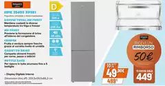 Hotpoint - HPK 25403 XP5E1 Frigorifero Combinato A Libera Installazione