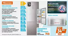 Hisense - RB645N4BIE Frigorifero Con Congelatore Libera Installazione 495 L E Acciaio Inox
