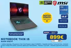 Msi - Notebook Thin 15