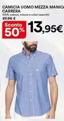 Carrera - Camicia Uomo Mezza Manica