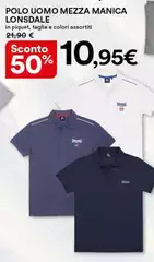 Lonsdale - Polo Uomo Mezza Manica