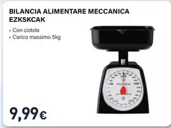 Electroline - EZKSKCAK Bilancia Da Cucina Nero Superficie Piana Quadrato Bilancia Da Cucina Meccanica