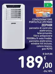 Zephir - Condizionatore Portatile ZPC9000