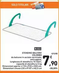 Colombo - Stendino Balcony