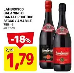 Lambrusco Salamino Di Santa Croce DOC Secco/ Amabile