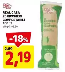 Casa - 20 Bicchieri Compostabili