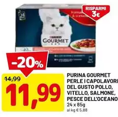 Purina - Gourmet Perle I Capolavori Del Gusto Pollo, Vitello, Salmone, Pesce Dell'Oceano