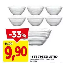 Set 7 Pezzi Vetro