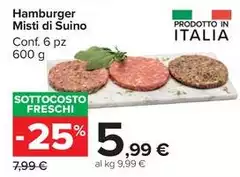 Hamburger Misti Di Suino