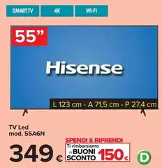 Hisense - Tv Led Mod. 55A6N