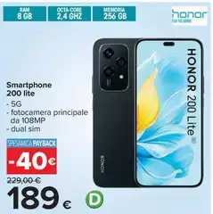 Honor - Smartphone 200 Lite