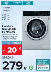 Lavatrice Slim 45 Cm FS714CA9