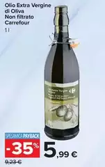Carrefour - Olio Extra Vergine Di Oliva Non Filtrato