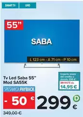 Saba - Tv Led  55" Mod SA55K