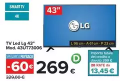 LG - Tv Led 43'' Mod. 43UT73006