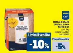Metro chef - Semola Di Grano Duro Calibrata