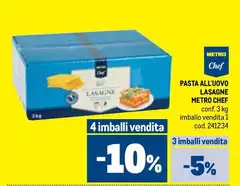 Metro chef - Pasta All'Uovo Lasagne