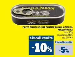 Angelo parodi - Filetti Di Alici Del Mar Cantabrico In Olio Di Oliva