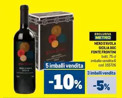 Fonte frontini - Nero D'Avola Sicilia DOC