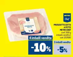 Metro chef - Prosciutto Cotto A Fette