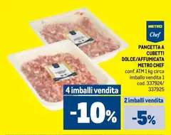 Metro chef - Pancetta A Cubetti Dolce/Affumicata