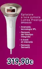 Philips - Lumea Prestige 8000 Series Epilatore A Luce Pulsata IPL Con Tecnologia SenseIQ E 2 Accessori Per Viso E Corpo BRI945/00