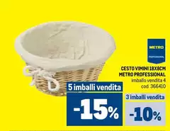 Cesto Vimini 18X8CM