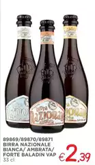 Forte - Birra Nazionale Bianca/Ambrata/ Baladin Vap