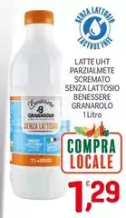 Granarolo - Latte UHT Parzialmente Scremato Senza Lattosio Benessere