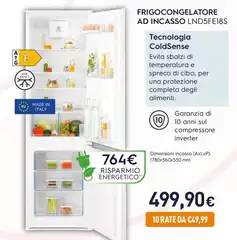 Electrolux - LND5FE18S Da Incasso 269 L E Bianco