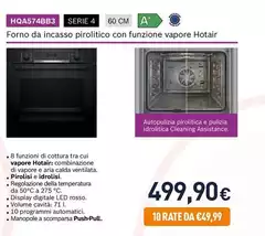 Bosch - HQA574BB3 Forno Da Incasso Pirolitico Con Funzione Vapore Hotair