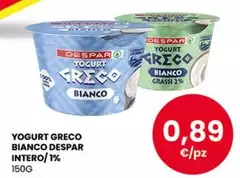 Despar - Yogurt Greco Bianco Intero/1%