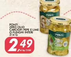 Ponti - Zero Olio Carciofi Pepe E Lime O Funghi Interi