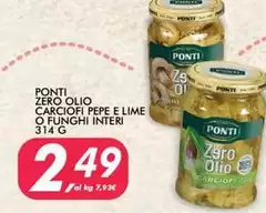 Ponti - Zero Olio Carciofi Pepe E Lime O Funghi Interi