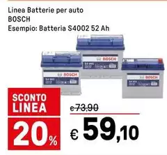 Bosch - Linea Batterie Per Auto