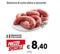 Salsiccia Di Suino Dolce O Piccante
