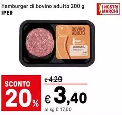 Iper - Hamburger Di Bovino Adulto