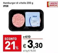 Iper - Hamburger Di Vitello