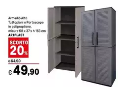 Art Plast - Armadio Alto Tuttopiani O Portascope In Polipropilene