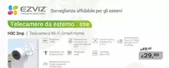 Ezviz - Telecamera Da Esterno SSE H3C 2mp Telecamera Wi-Fi Smart Home