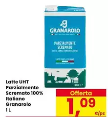 Granarolo - Latte UHT Parzialmente Scremato 100% Italiano