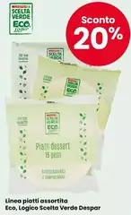 Linea -  Piatti Assortita Eco, Logico Scelta Verde