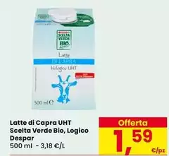Despar - Latte Di Capra UHT Scelta Verde Bio, Logico